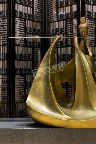 藝術(shù)館門(mén)口擺件抽象女孩不銹鋼雕塑定制