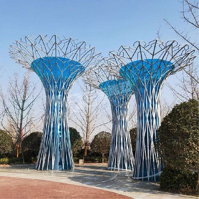 戶(hù)外太陽(yáng)花小品不銹鋼雕塑定制