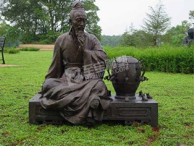 市政園林景觀(guān)古代人物張衡玻璃鋼仿黃銅玻璃鋼仿鑄銅雕塑圓雕雕設(shè)計(jì)定制