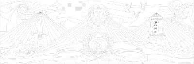 法院浮雕壁畫原創(chuàng)手繪設(shè)計稿