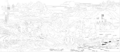 法院浮雕壁畫(huà)原創(chuàng)手繪設(shè)計(jì)稿