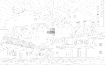 法院浮雕雕塑壁畫原創(chuàng)手繪設計稿