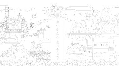 法院浮雕雕塑壁畫原創(chuàng)手繪設計稿