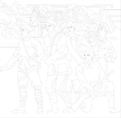 紅色黨建浮雕雕塑原創(chuàng)手繪設(shè)計稿