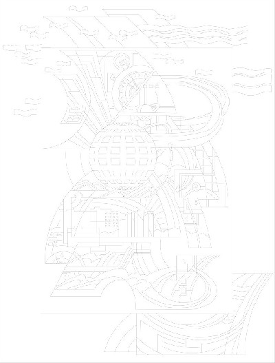 科技創(chuàng)新浮雕雕塑原創(chuàng)手繪設計稿