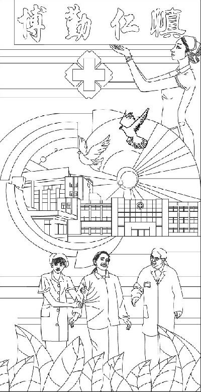 中醫(yī)文化浮雕雕塑原創(chuàng)手繪設計稿