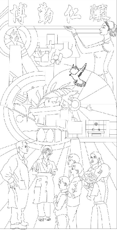 中醫(yī)文化浮雕雕塑原創(chuàng)手繪設計稿