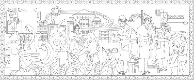 中醫(yī)文化浮雕雕塑原創(chuàng)手繪設計稿