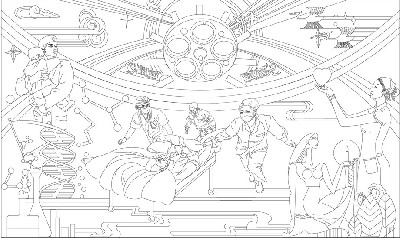 中醫(yī)文化浮雕雕塑原創(chuàng)手繪設(shè)計稿