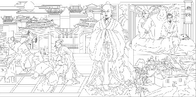 中醫(yī)文化浮雕雕塑原創(chuàng)手繪設(shè)計稿