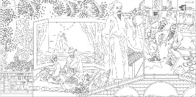 中醫(yī)文化浮雕雕塑原創(chuàng)手繪設(shè)計稿