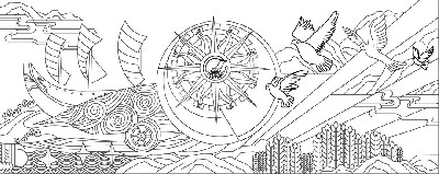 中醫(yī)文化浮雕雕塑原創(chuàng)手繪設計稿