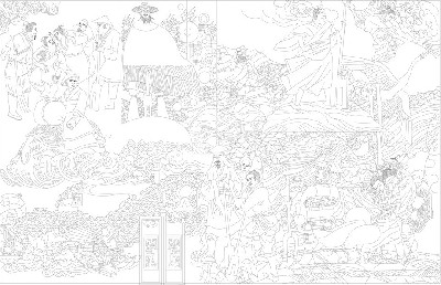 人文歷史浮雕雕塑原創(chuàng)手繪設計稿