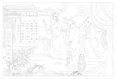 人文歷史浮雕雕塑原創(chuàng)手繪設計稿