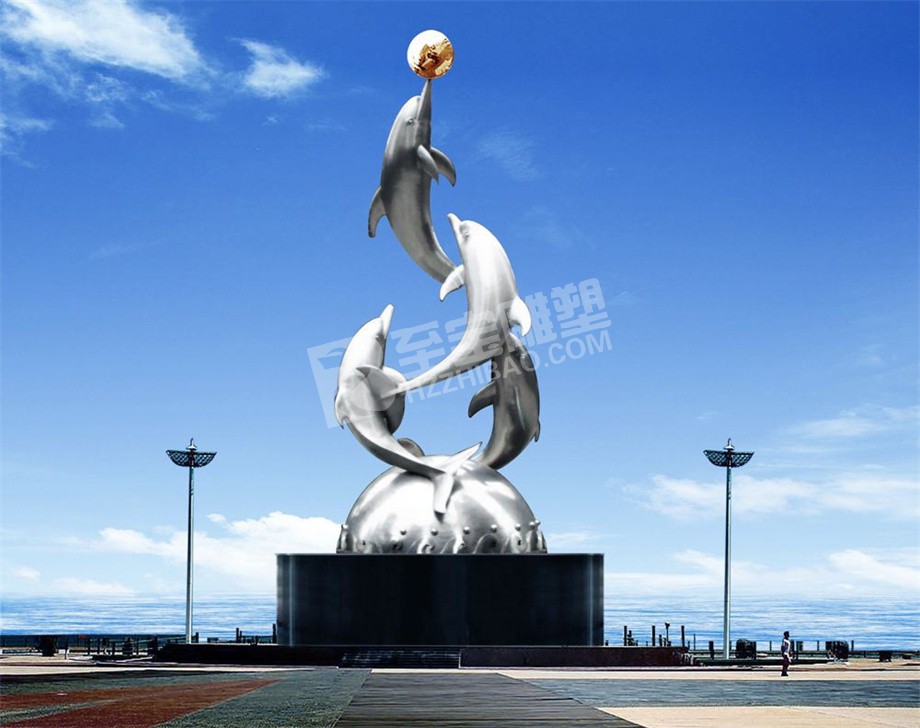 海豚不銹鋼雕塑設(shè)計