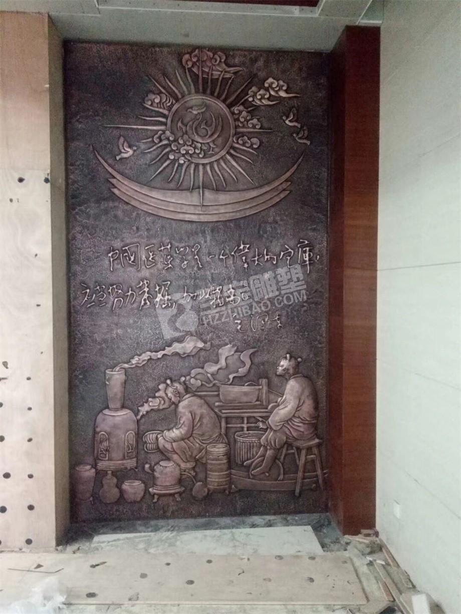 武術(shù)人鍛銅浮雕定制