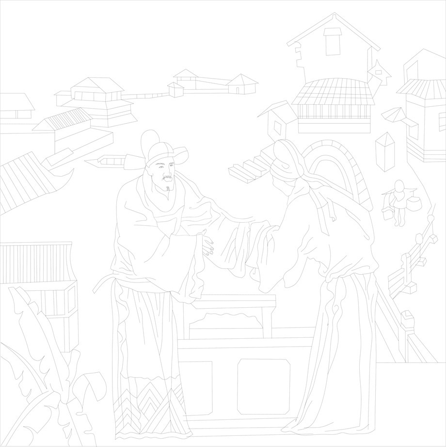 人文歷史浮雕雕塑原創(chuàng)手繪設計稿