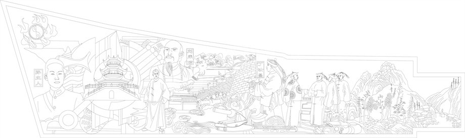 人文歷史浮雕雕塑原創(chuàng)手繪設(shè)計稿