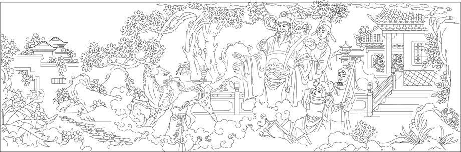 人文歷史浮雕雕塑原創(chuàng)手繪設計稿